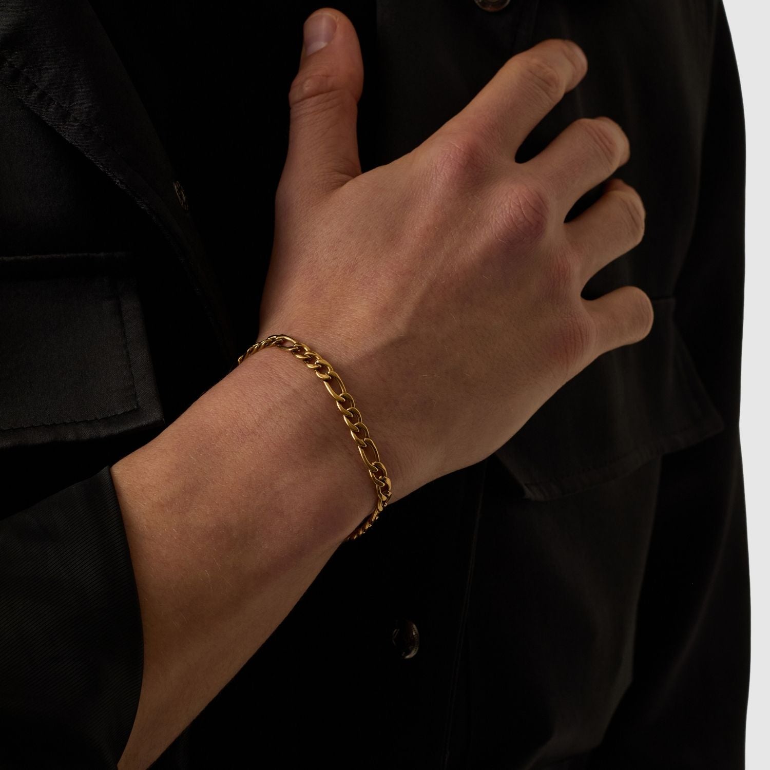 Figaro Bracelet (Gold) 5mm - Image 5