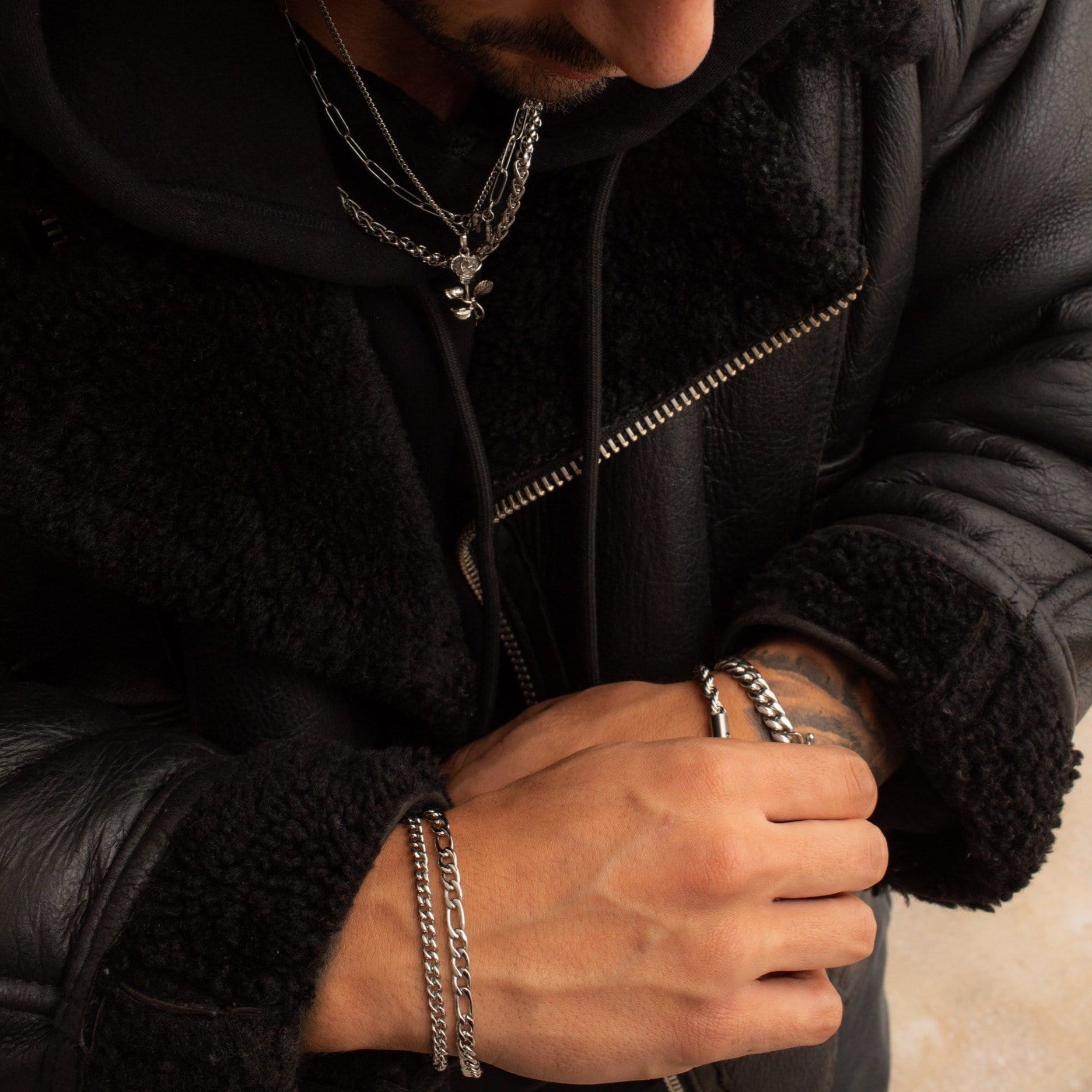 Figaro Bracelet (Silver) 5mm - Image 4