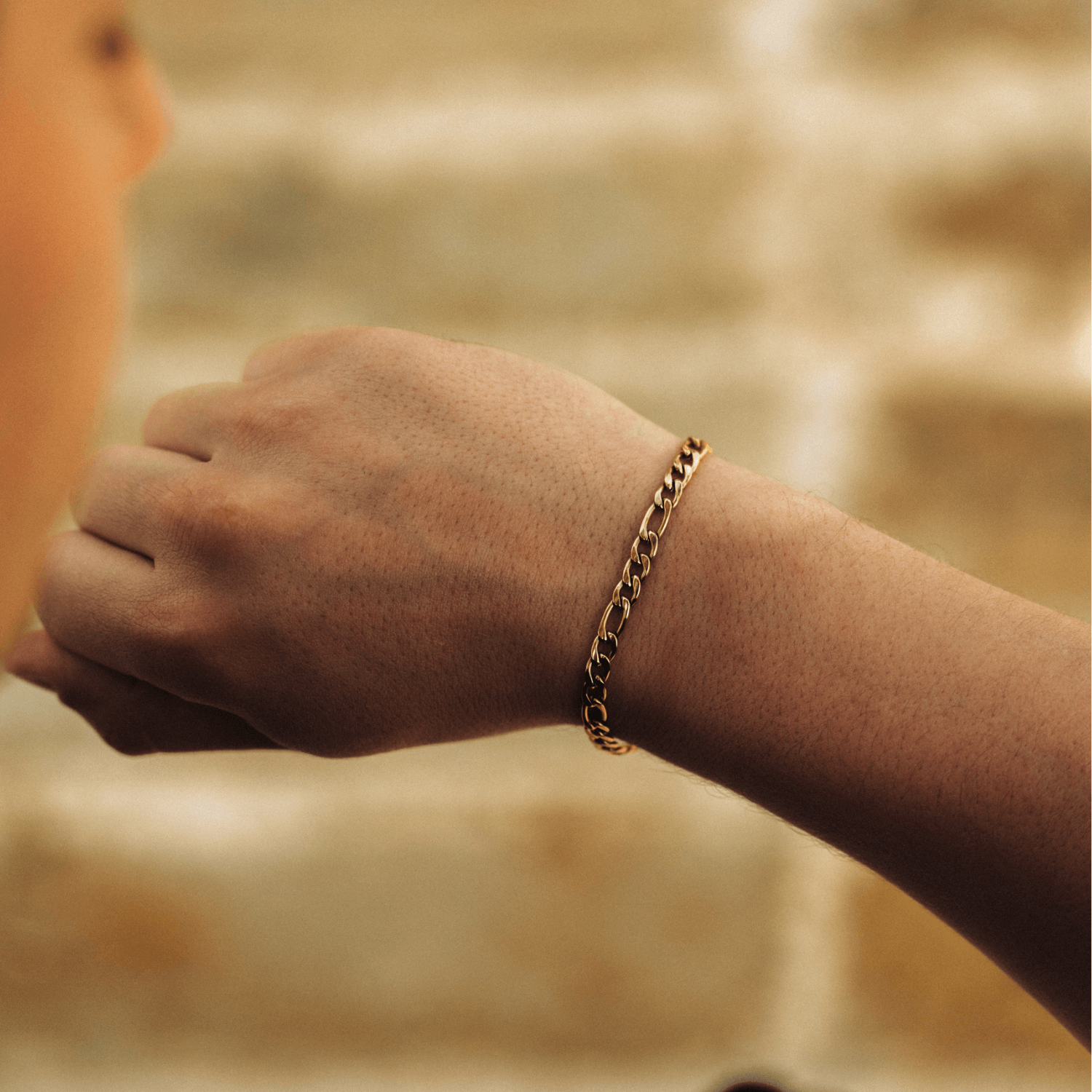 Figaro Bracelet (Gold) 5mm - Image 4