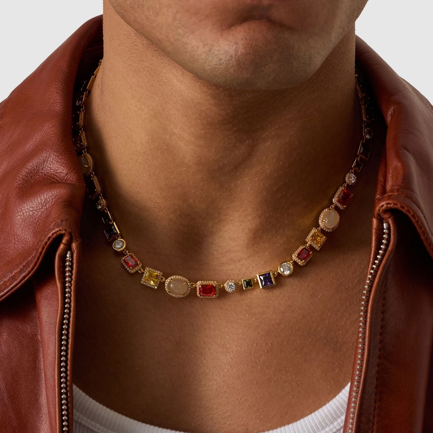 Gemstone Necklace (Gold) - Image 6
